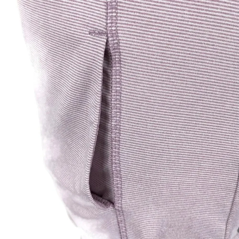 RBX Performance Pink Purple Micro Striped Hooded Athletic Top Womens Sz Small